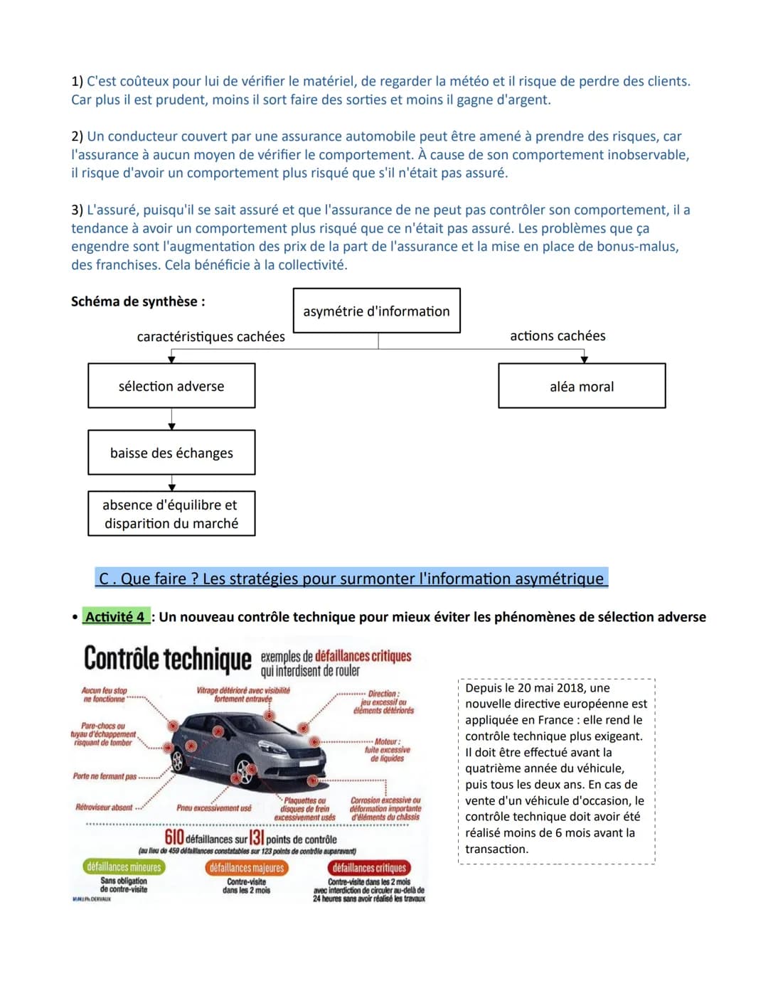 Chapitre 4 - Quelles sont les principales défaillances de marché ?
défaillance de marché (définition ) : on dit que le marché est défaillant
