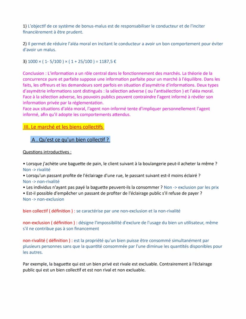 Chapitre 4 - Quelles sont les principales défaillances de marché ?
défaillance de marché (définition ) : on dit que le marché est défaillant