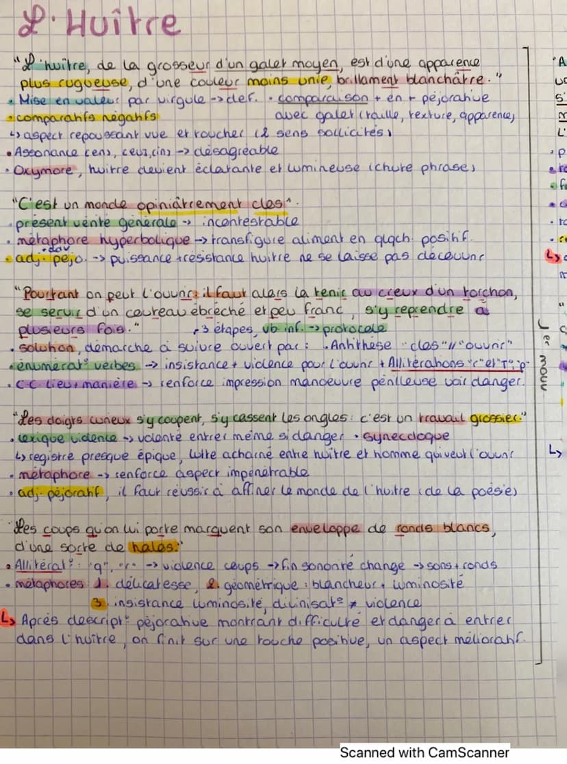 L'Huitre
L'huître, de la grosseur d'un galet moyen, est d'une apparence plus rugueuse, d’une
couleur moins unie, brillamment blanchâtre. C'e