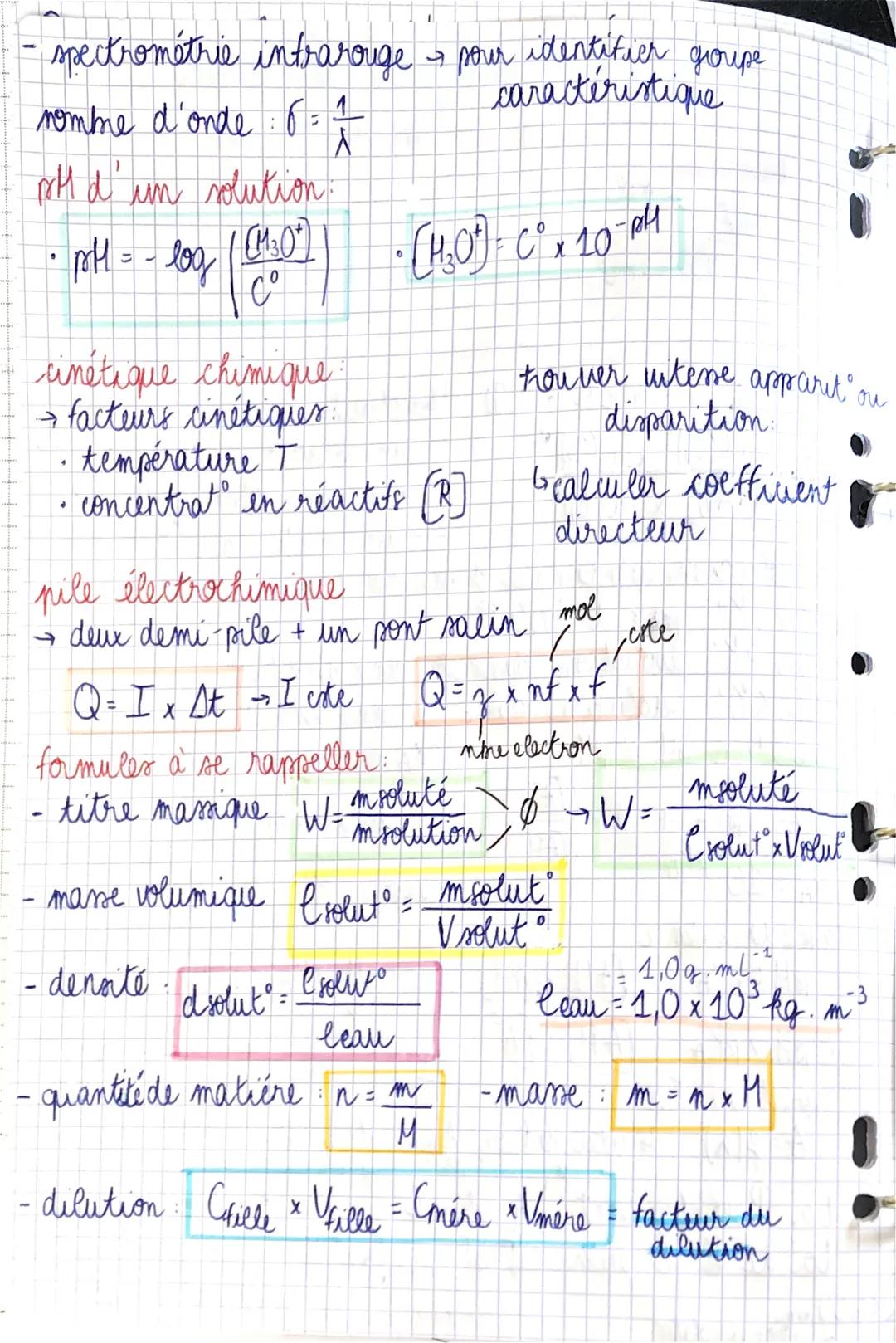 # physique-Chimie

Rappels important
↳ chimie

taux d'avancen

$T=\frac{nf}{nmax}$-mol

- Quotient d'une réaction:
a A + B C +dD bactivité p