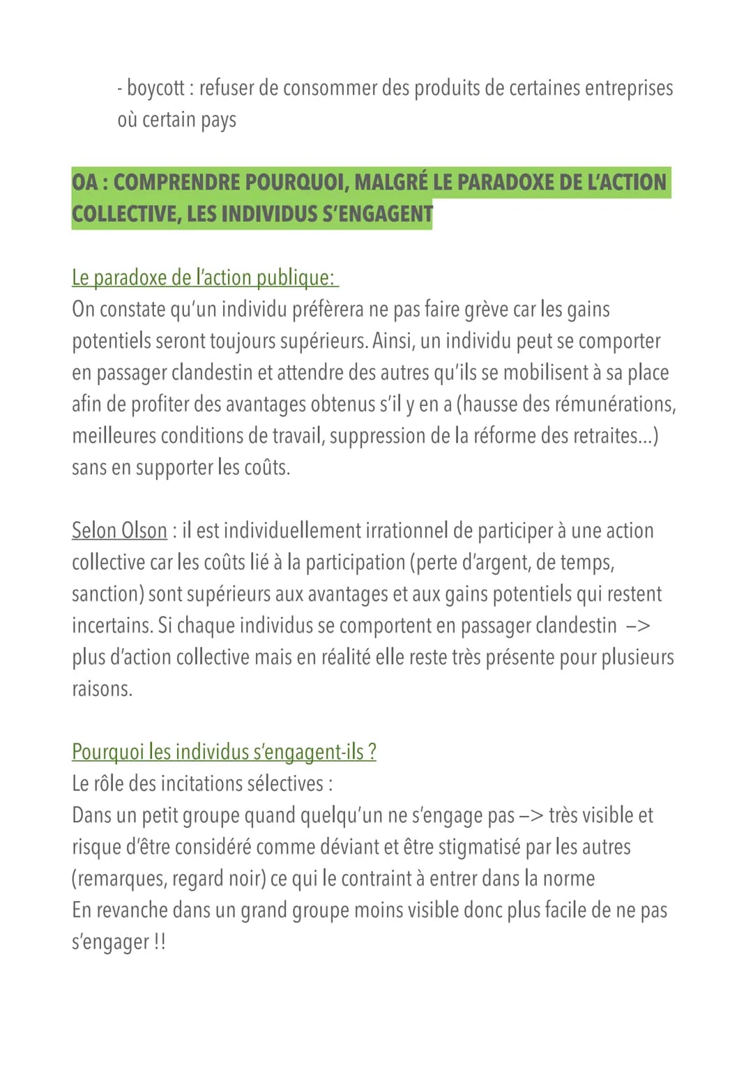 COMMENT EXPLIQUER L'ENGAGEMENT POLITIQUE DANS LES
SOCIÉTÉS DÉMOCRATIQUES ?
OA: COMPRENDRE QUE L'ENGAGEMENT POLITIQUE PREND DES
FORMES VARIÉE