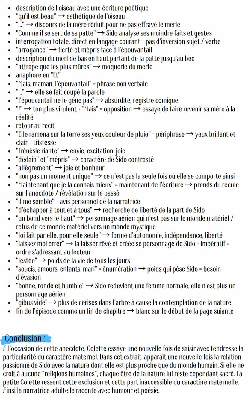 Introduction:
Présentation du texte :
Dans Sido paru en 1930, Colette cherche à retracer le portrait de sa mère Sidonie et
l'héritage spirit