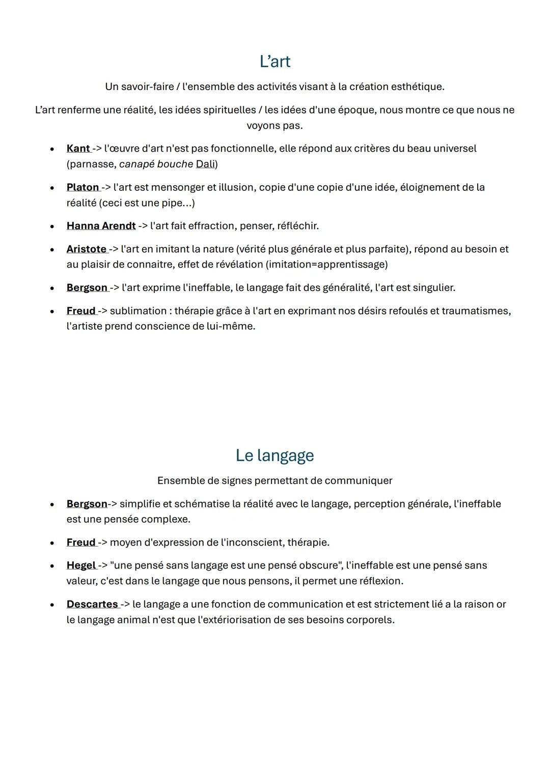 L'art
Un savoir-faire / l'ensemble des activités visant à la création esthétique.
L'art renferme une réalité, les idées spirituelles / les i