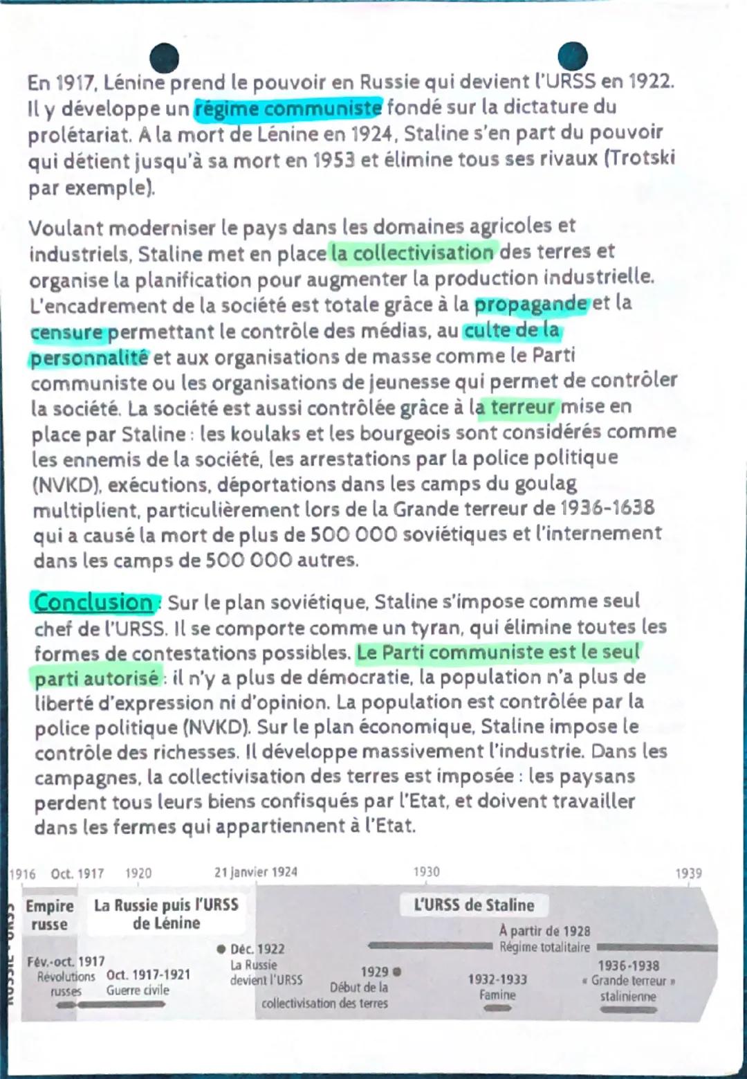 2

L'URSS DE STALINE

Définitions:

URSS: union des républiques socialistes soviétiques.
Communisme: idéologie qui prône la mise en place d'
