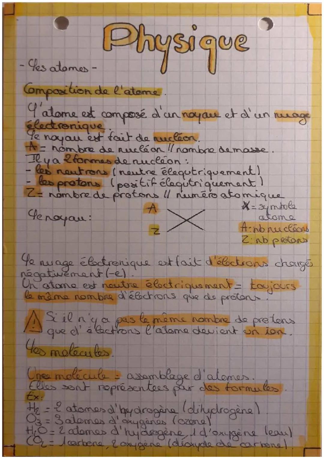 Exploration des Atomes et des Molécules