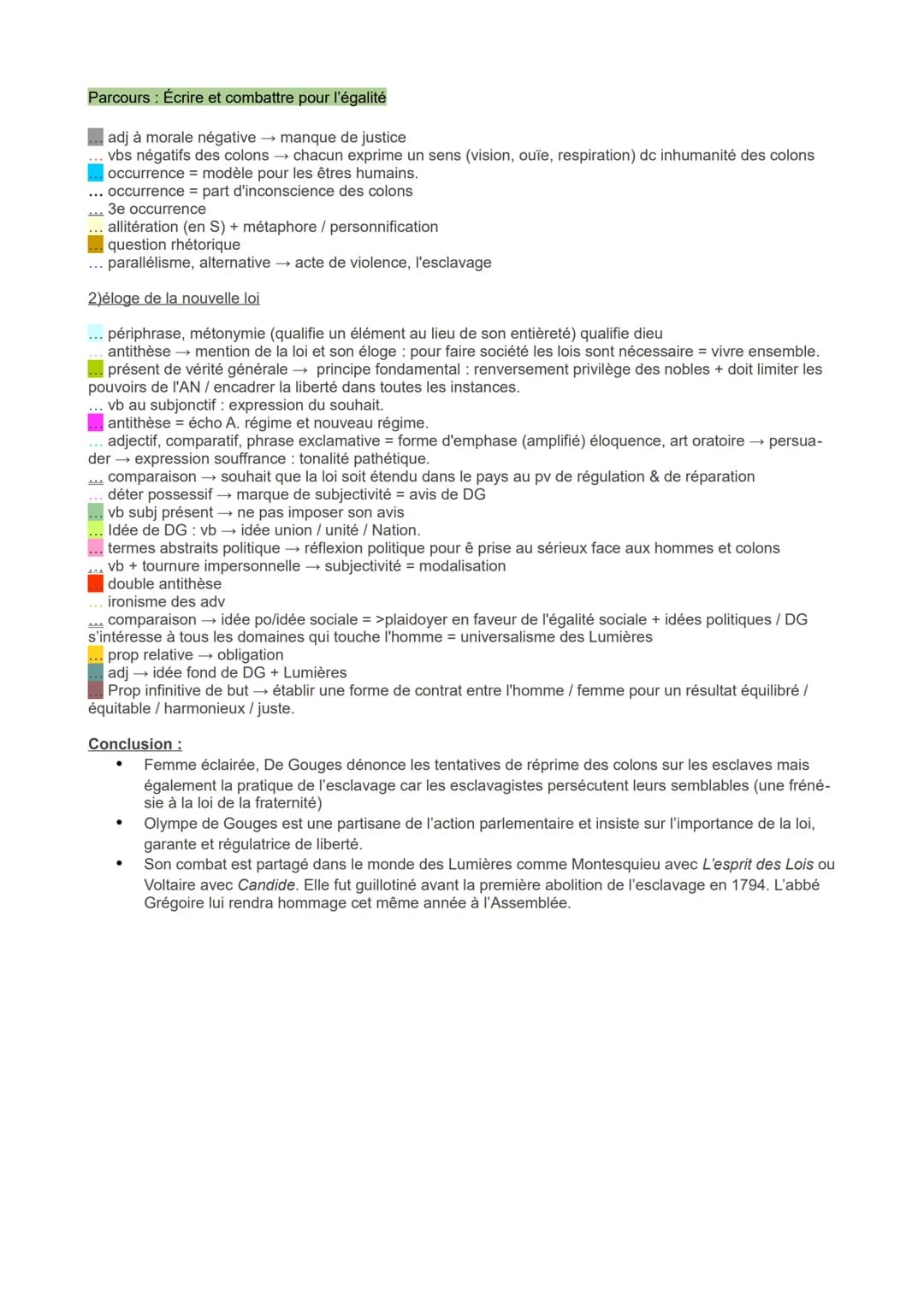 Parcours Écrire et combattre pour l'égalité
TEXTE 8: Déclaration des Droits de la Femme et de la citoyenne, Olympe de Gouges (1791)
<< Forme