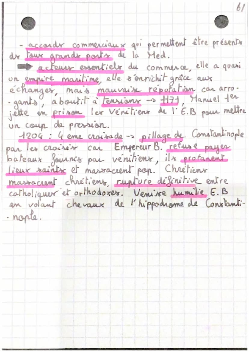 histoire
- LA MEDITERRANEE YLEDIEVALE -
intro: M.A: 476-1492 (découverte Amérique)
ou 1453 (chute E.R d'Orient)
la leçon : X1²s - XIII ³x : 