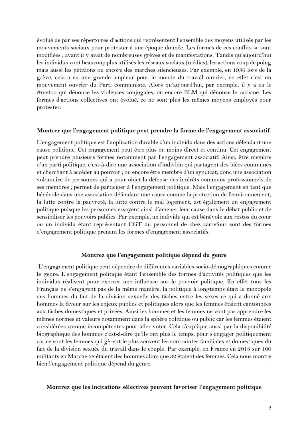 EC1- ENGAGEMENT PO
Montrer que l'engagement politique est influencé par l'âge
L'engagement politique c'est l'ensemble des formes d'activité 