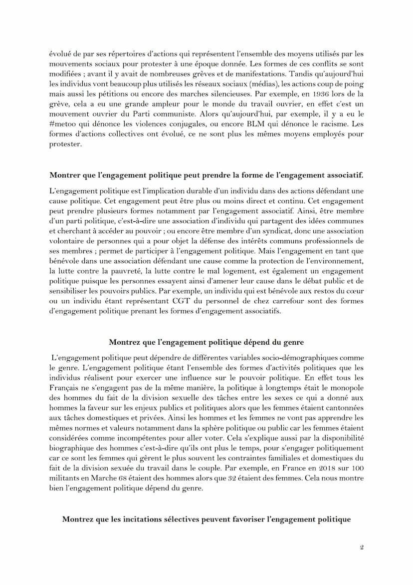 EC1- ENGAGEMENT PO
Montrer que l'engagement politique est influencé par l'âge
L'engagement politique c'est l'ensemble des formes d'activité 