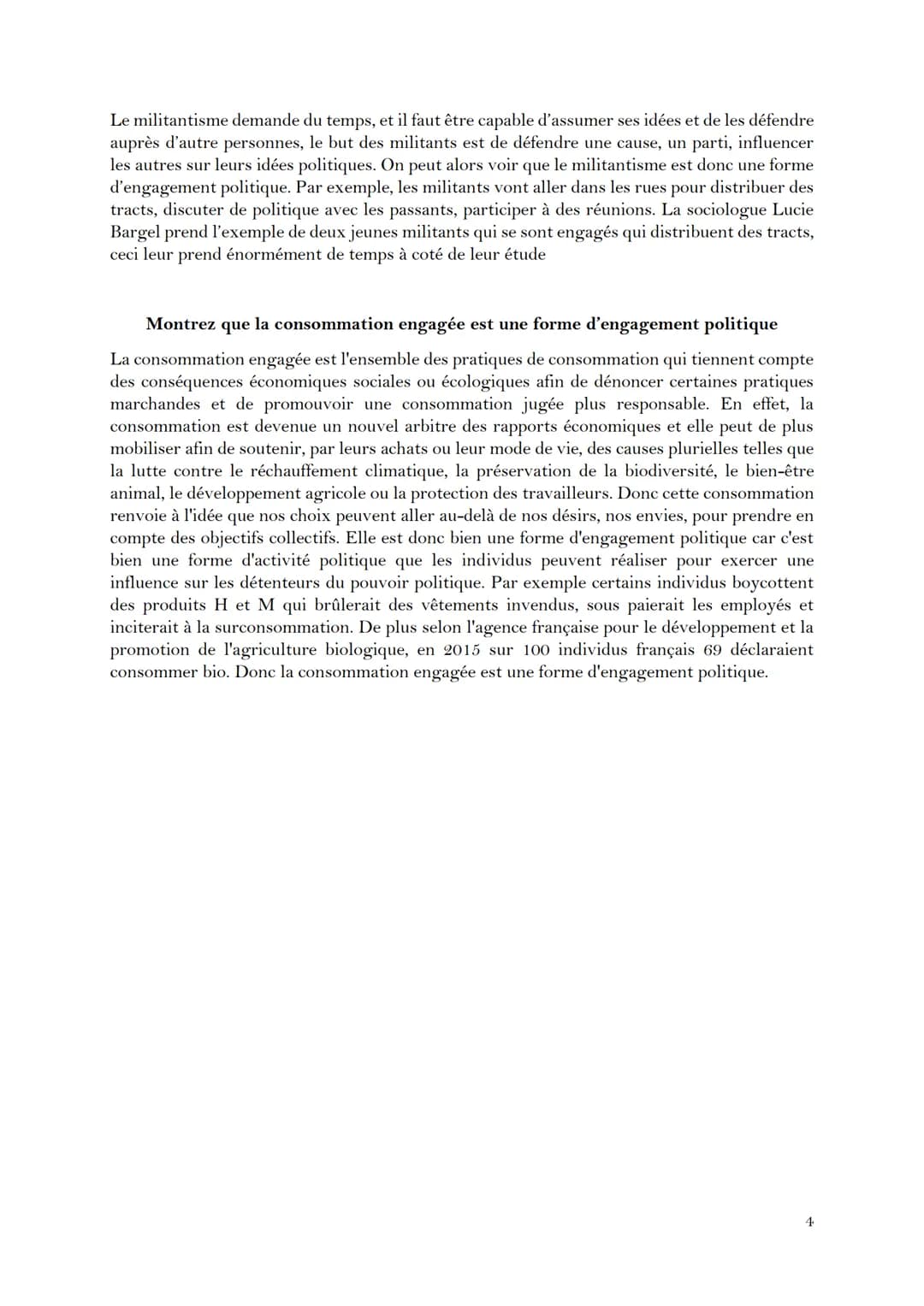 EC1- ENGAGEMENT PO
Montrer que l'engagement politique est influencé par l'âge
L'engagement politique c'est l'ensemble des formes d'activité 