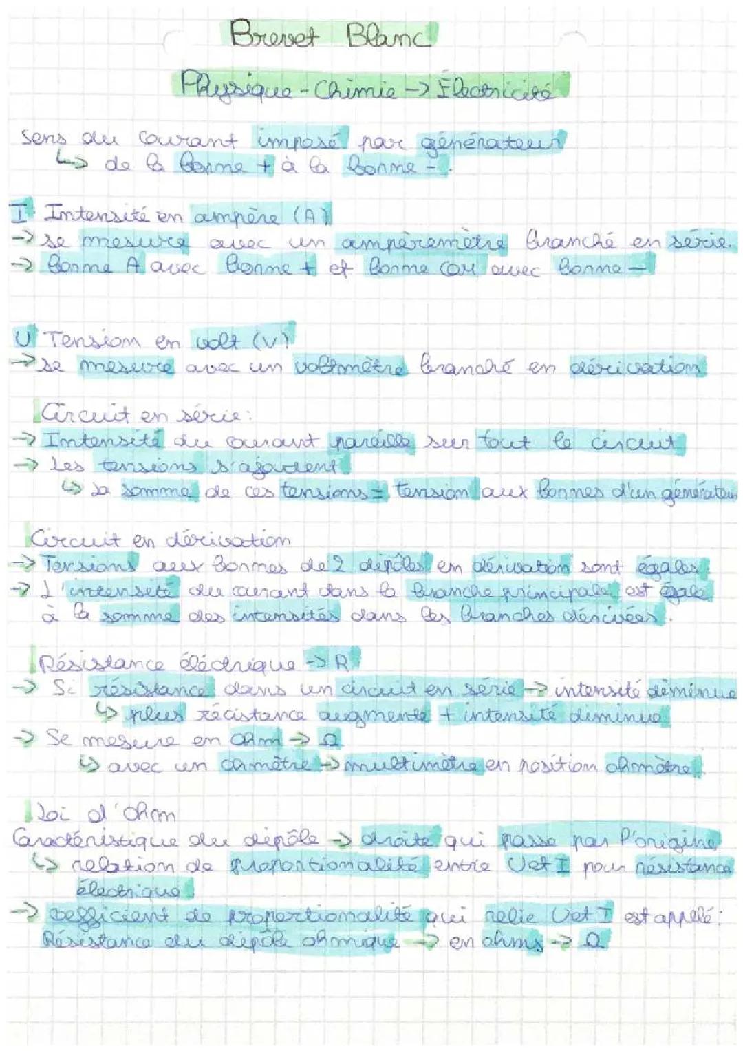 Circuits en série et dérivation: Exercice corrigé, schémas et formules physiques