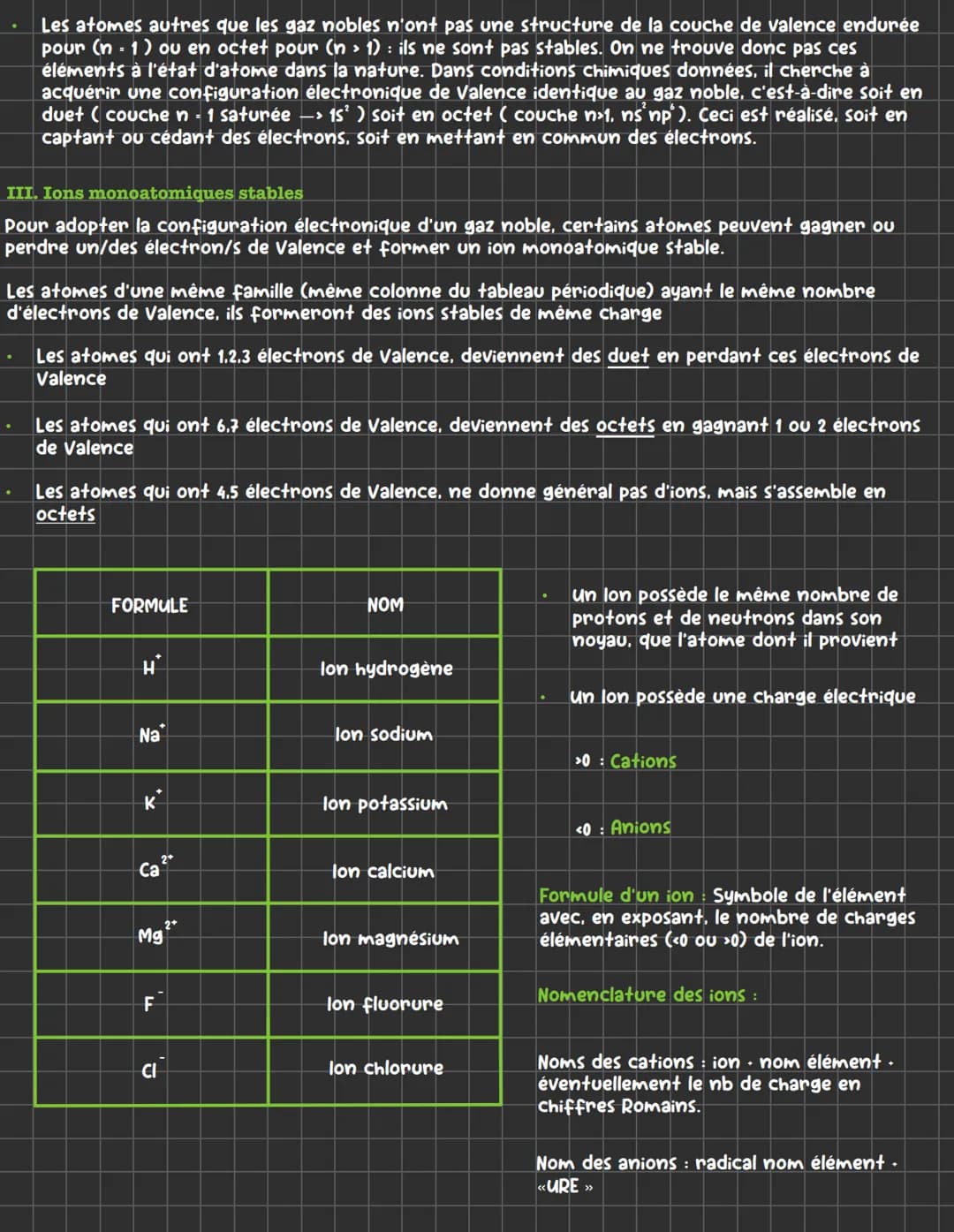 Chapitre 4 : Vers des entités plus stable chimiquement
I. De l'espèce chimique à l'entité chimique
une espèce chimique (échelle
macroscopiqu
