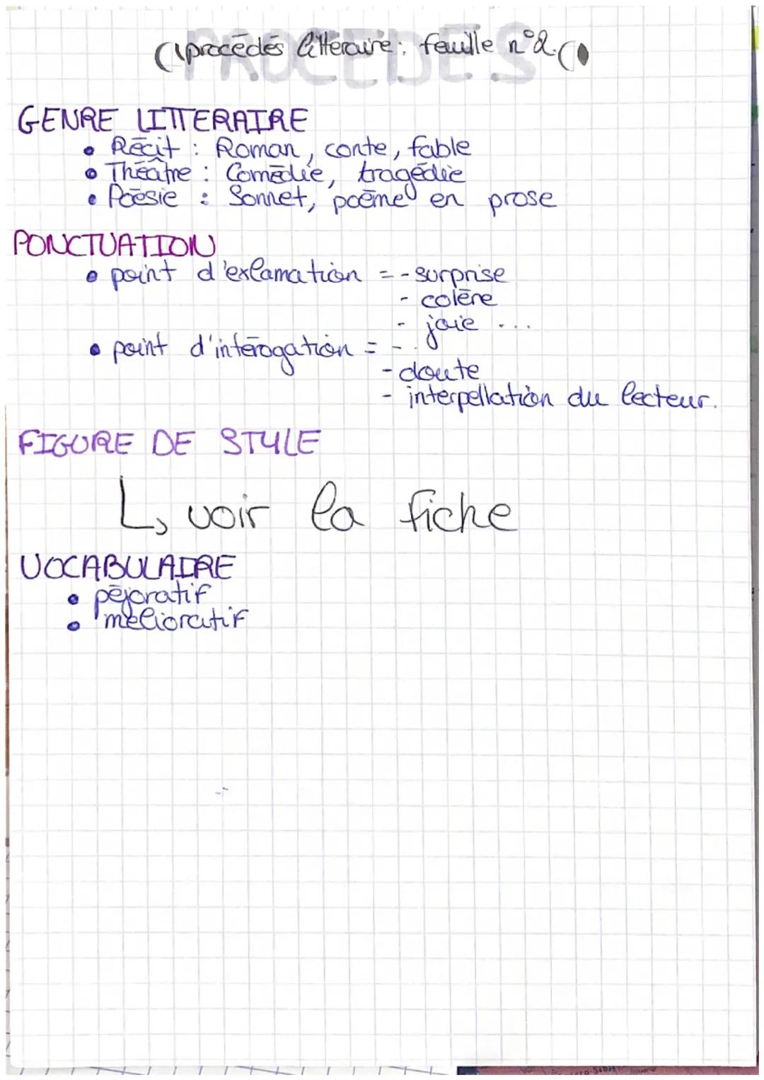( procedes littéraire : feuillet
is (
A repérer dans un texte :
SINTAXE
type de phrase
temps verbaux
ENONCIATION
• Qui parle, à que, quand, 