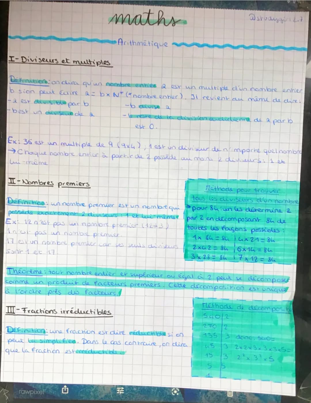 Arithmétique 