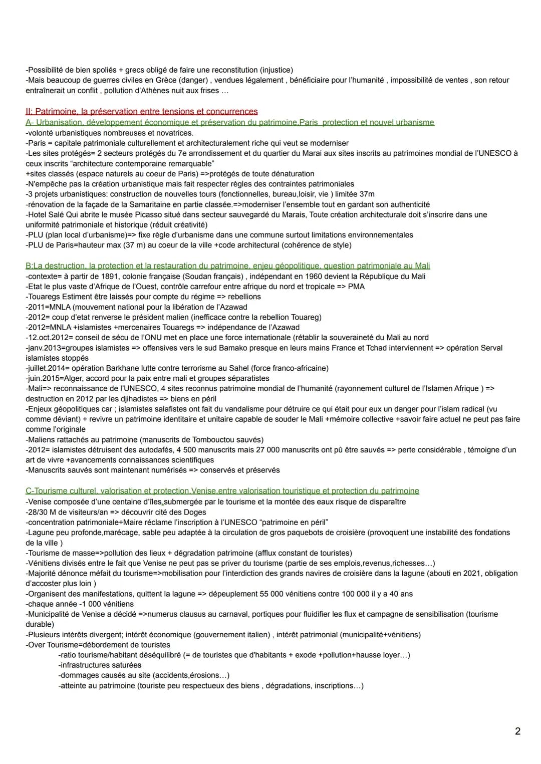 HGGSP:
Thème 4 : Identifier, préserver et valoriser le patrimoine
Introduction:
-Patrimoine= bien d'héritage qui descend suivant des lois, d