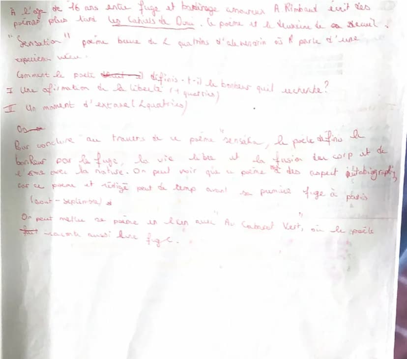 Comment le poèle definis t-il le bonheur
qu'il recherche ?
aspect autobiographie
car
2 quatrin alevendrin -> poeme breves
le poète parle
•pl