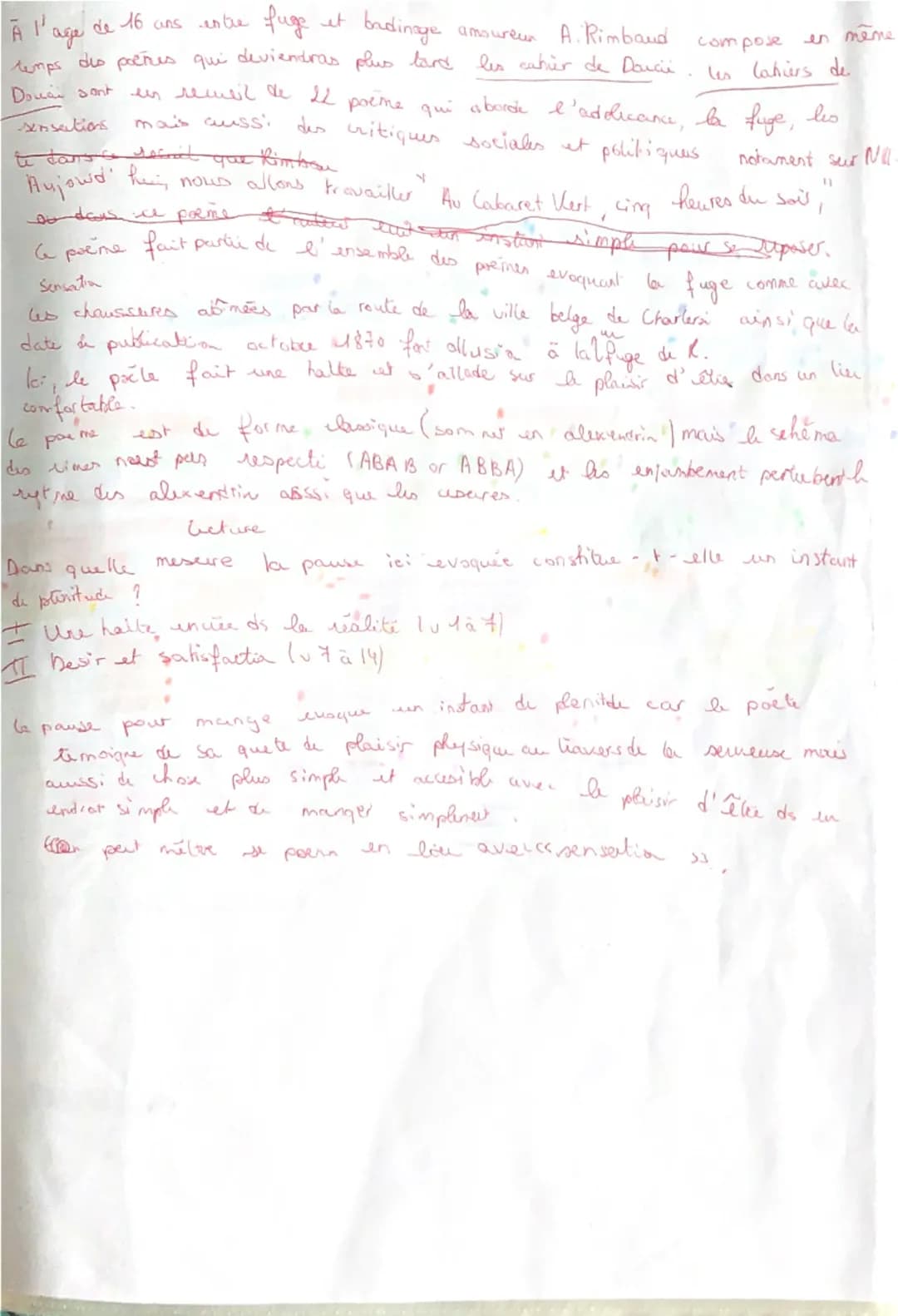 Comment le poèle definis t-il le bonheur
qu'il recherche ?
aspect autobiographie
car
2 quatrin alevendrin -> poeme breves
le poète parle
•pl