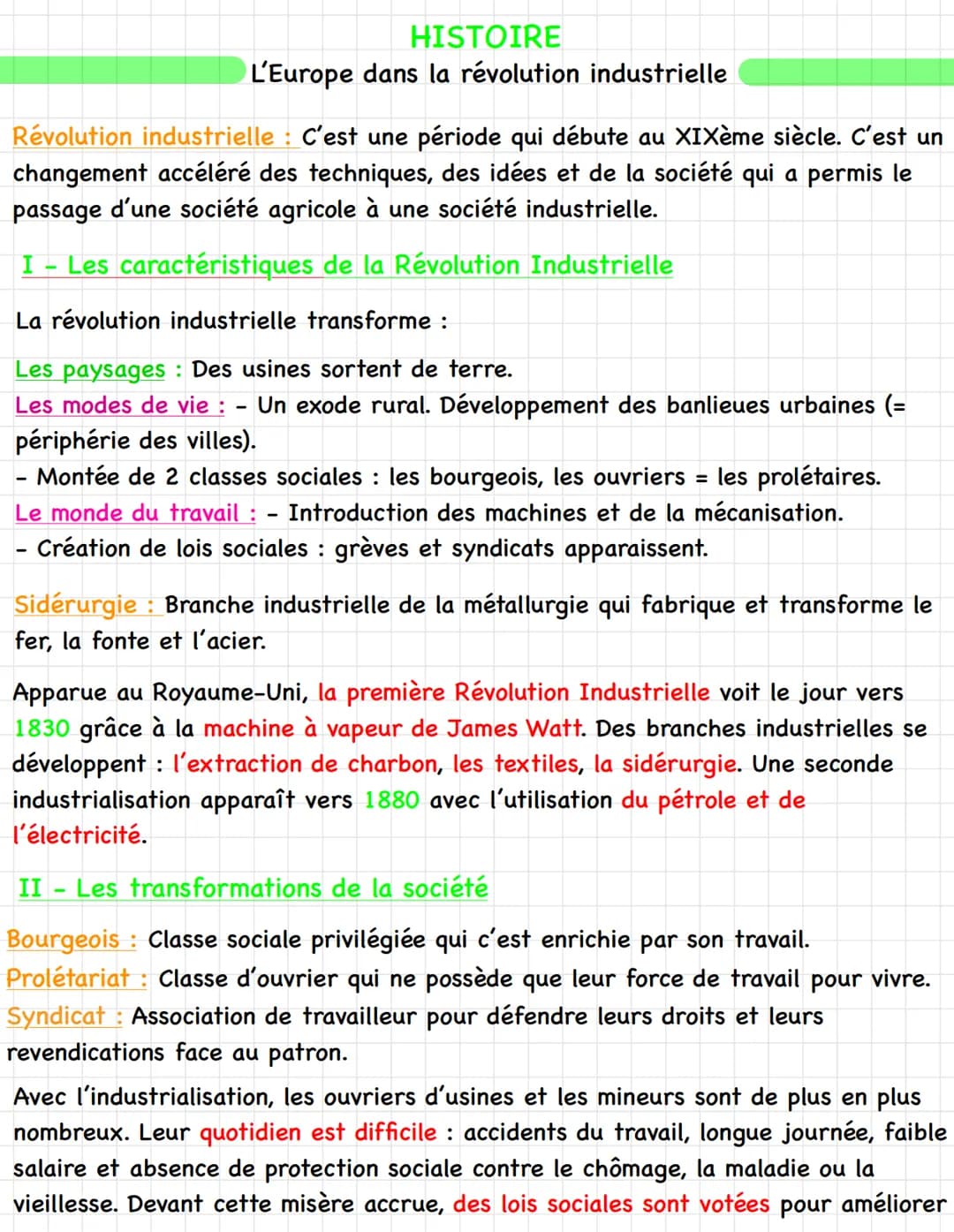 
<p>La révolution industrielle résume : C'est une période qui débute au XIXème siècle. C'est un changement accéléré des techniques, des idée