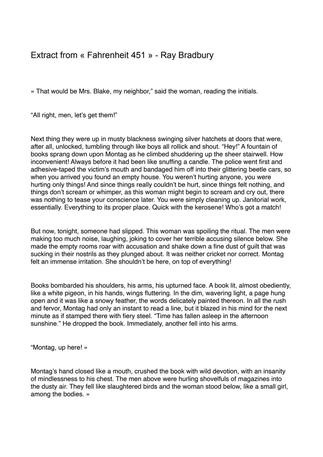 So, today I'm going to talk to you about the theme imaginary worlds and especially about
the dystopias. I will use 5 documents to explain my