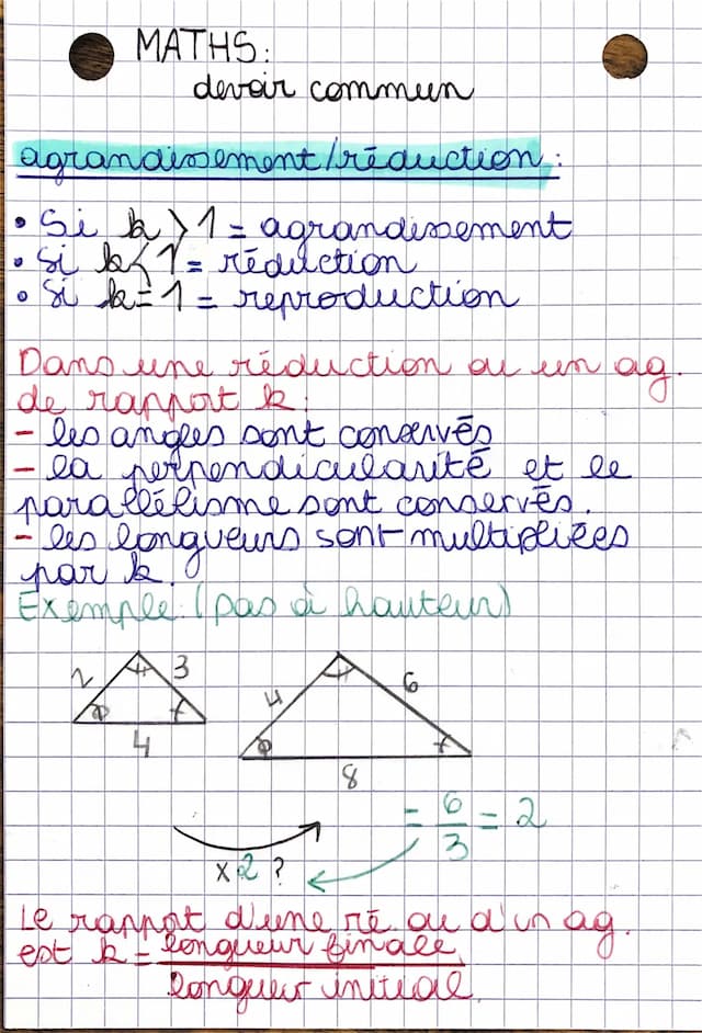 Know  agrandissement et réduction + triangle semblable thumbnail