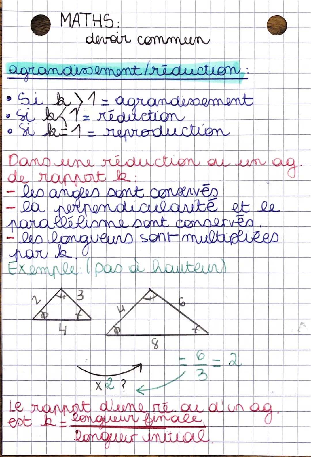 Triangles semblables : définitions, propriétés et exercices corrigés