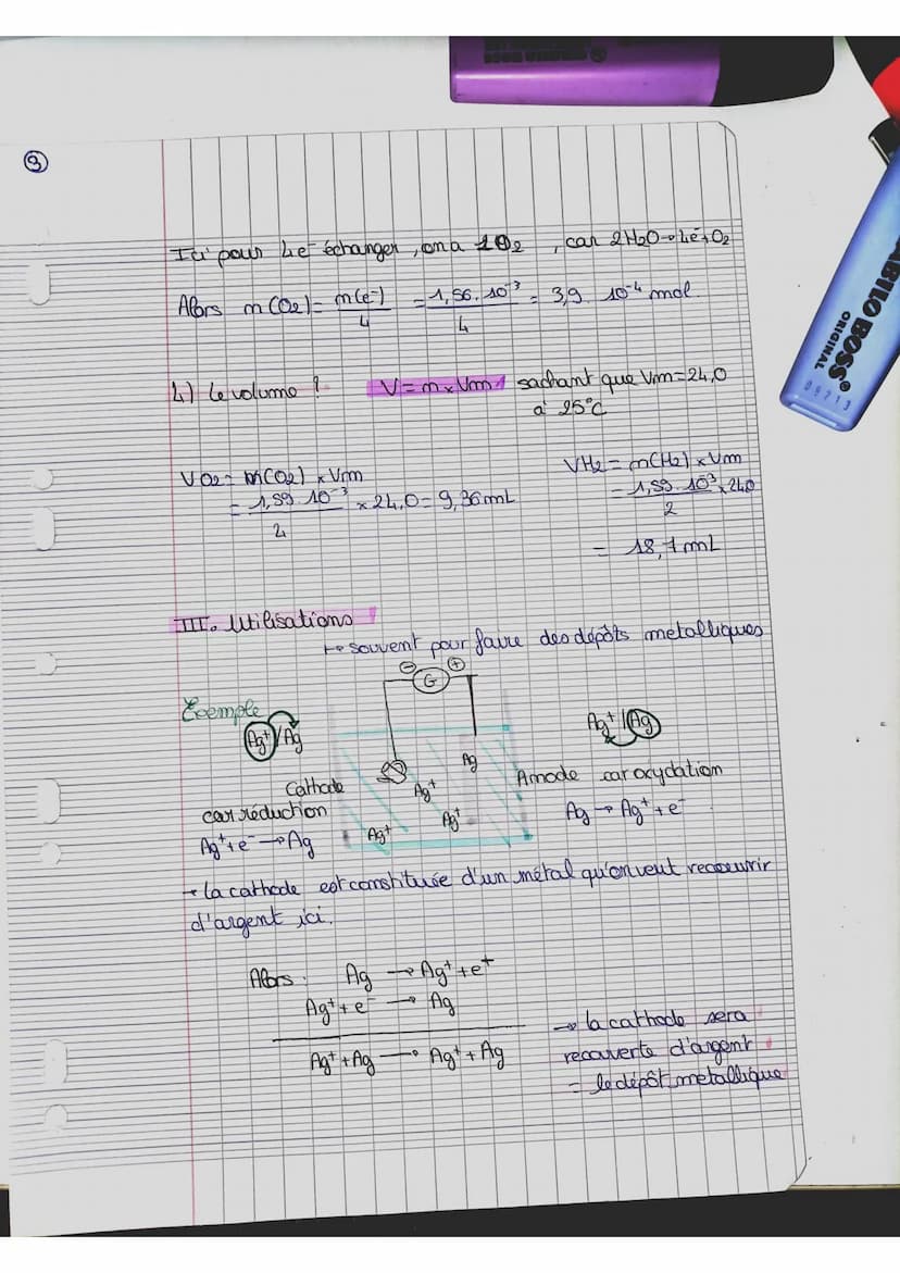 a
Fiche 11 forcer le sens d'évolutions d'un système dimique
Electrolyse Ciar exemple avec celle de l'eau)
e
Reciction O₂ + H₂₁₂ to reach exp