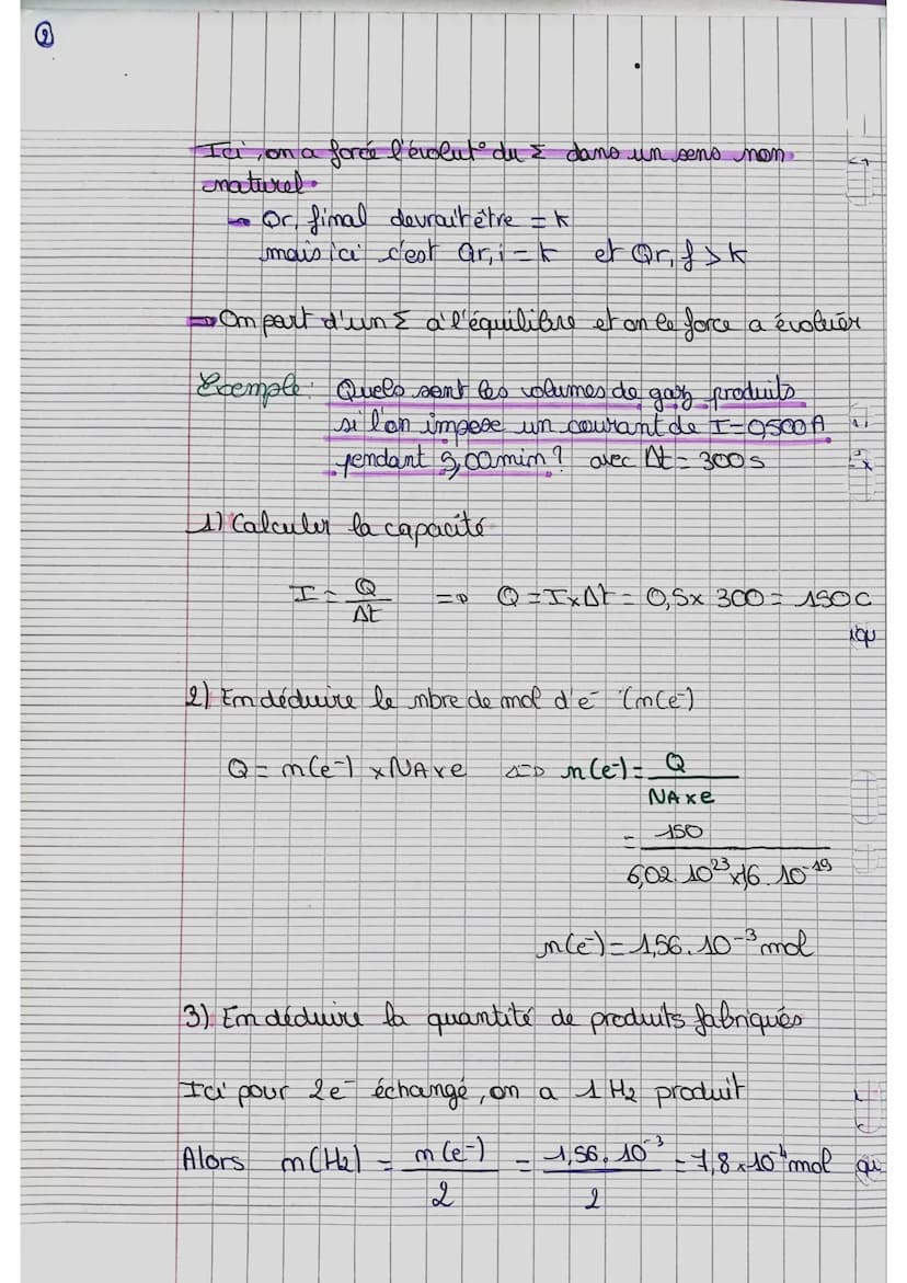 a
Fiche 11 forcer le sens d'évolutions d'un système dimique
Electrolyse Ciar exemple avec celle de l'eau)
e
Reciction O₂ + H₂₁₂ to reach exp
