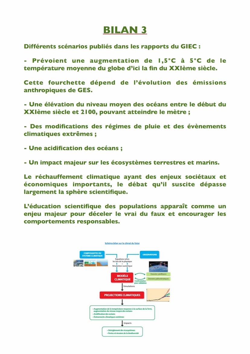 Chapitre 3: Le climat du
futur
Les mesures réalisées partout dans le monde montrent sans
équivoque un changement du climat. Anticiper son év