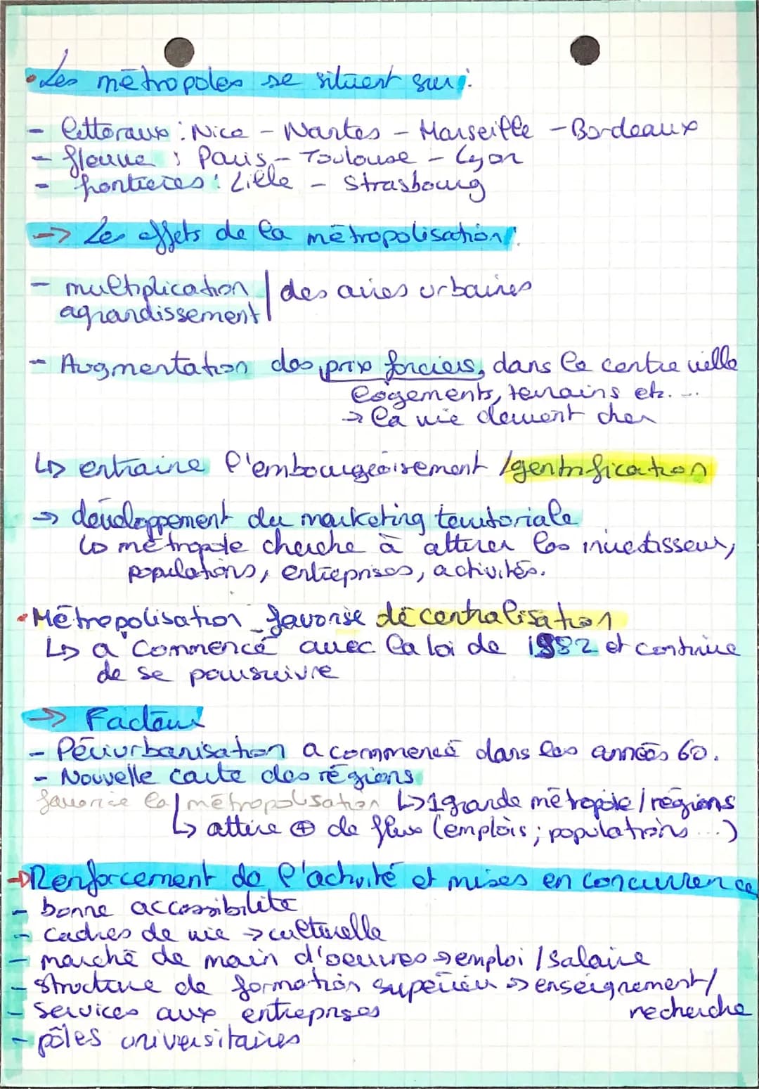 chap 2
metropolisation en France
• Aujourd'hui 85% des français vivent en viffe
•mouvement de population vers les aires urbaines
Contmine
0
