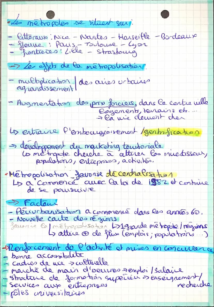 chap 2
metropolisation en France
• Aujourd'hui 85% des français vivent en viffe
•mouvement de population vers les aires urbaines
Contmine
0
