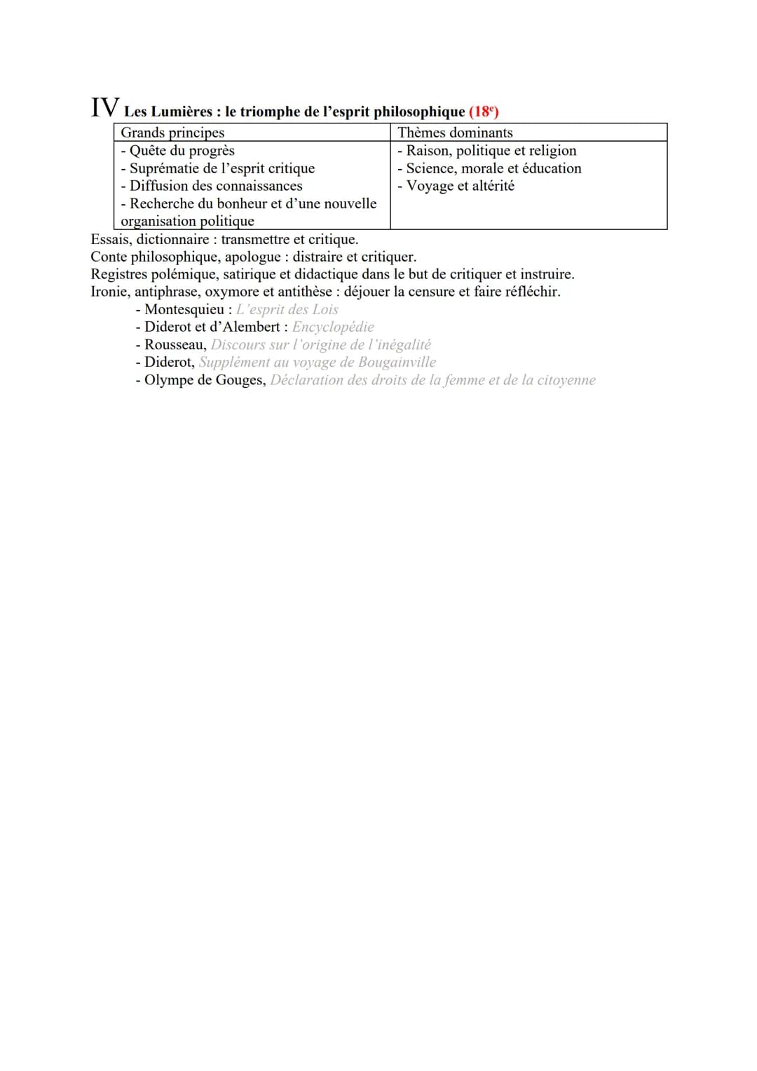 OBJET D'ÉTUDE N°3 : PARCOURS SUR LA LITTÉRATURE D'IDÉES
DU XVI AU XVIII s.
I.
Introduction
Toute une partie de la littérature est centrée su