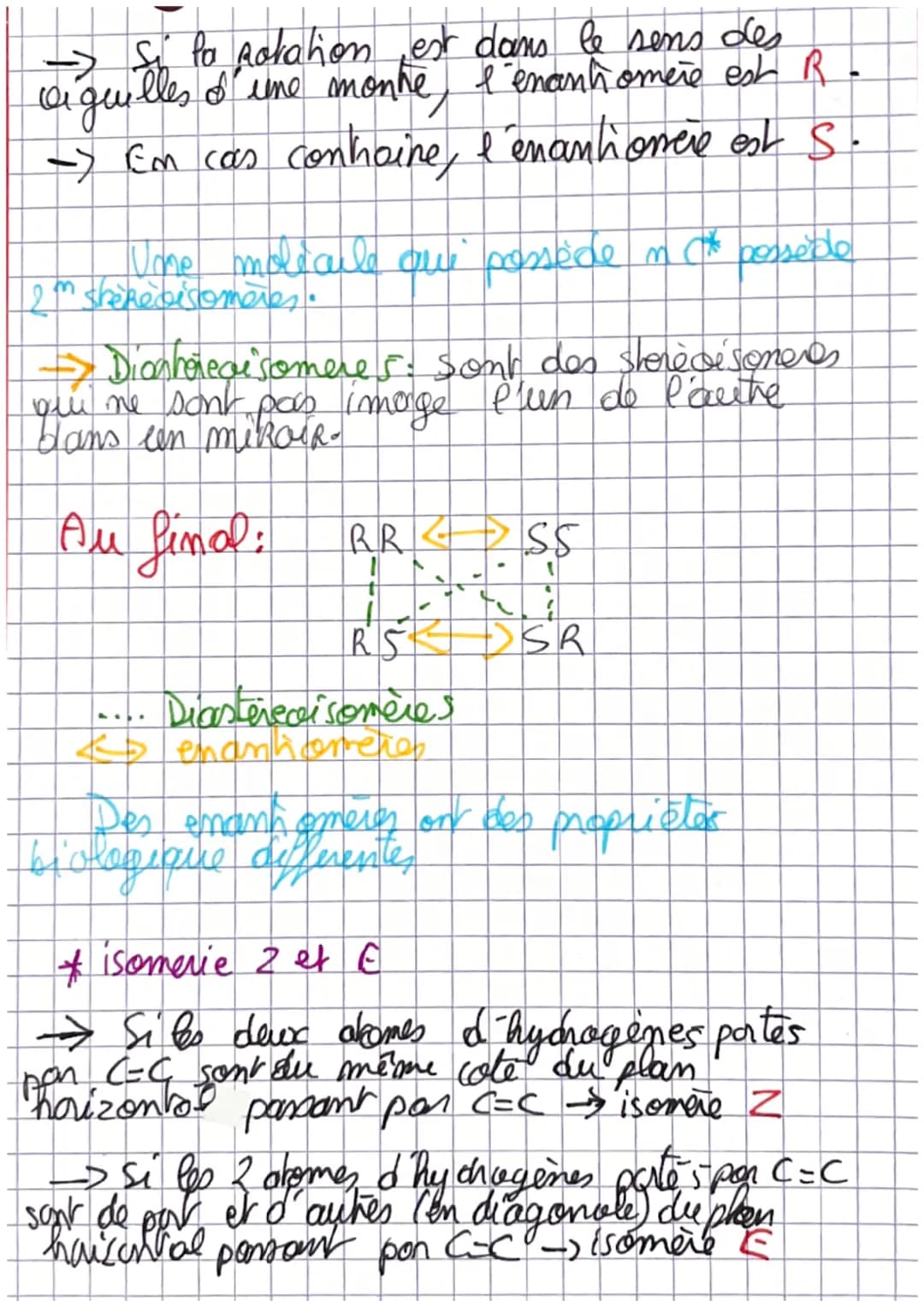 €
→ Carbone asymetrique: est un arome
de carbone que est entouré par 4 groupes
[differents=
Une molécule qui possède um arome de
Copbone bis
