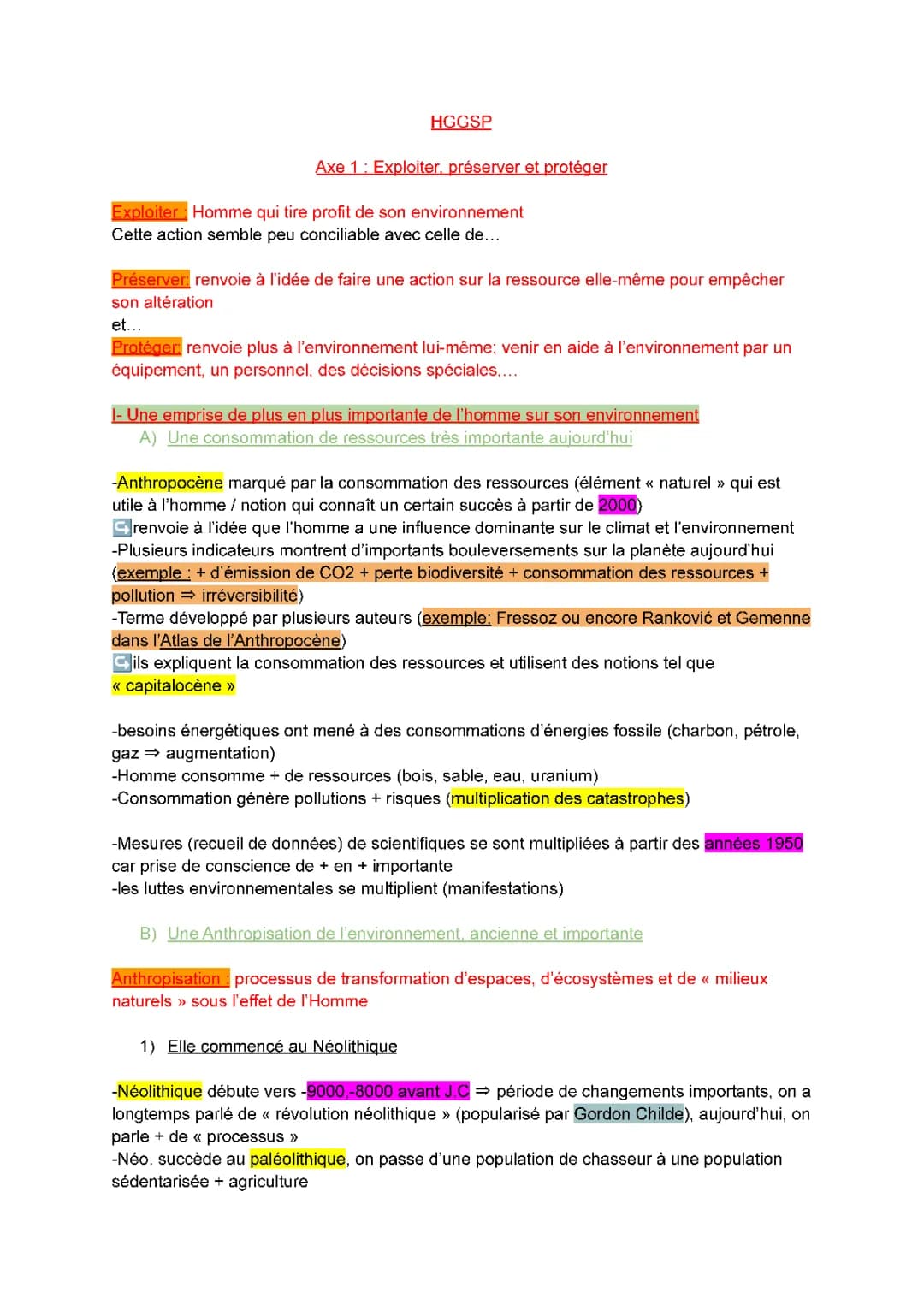 L'impact de l'anthropocène sur notre environnement et la consommation de ressources depuis le néolithique