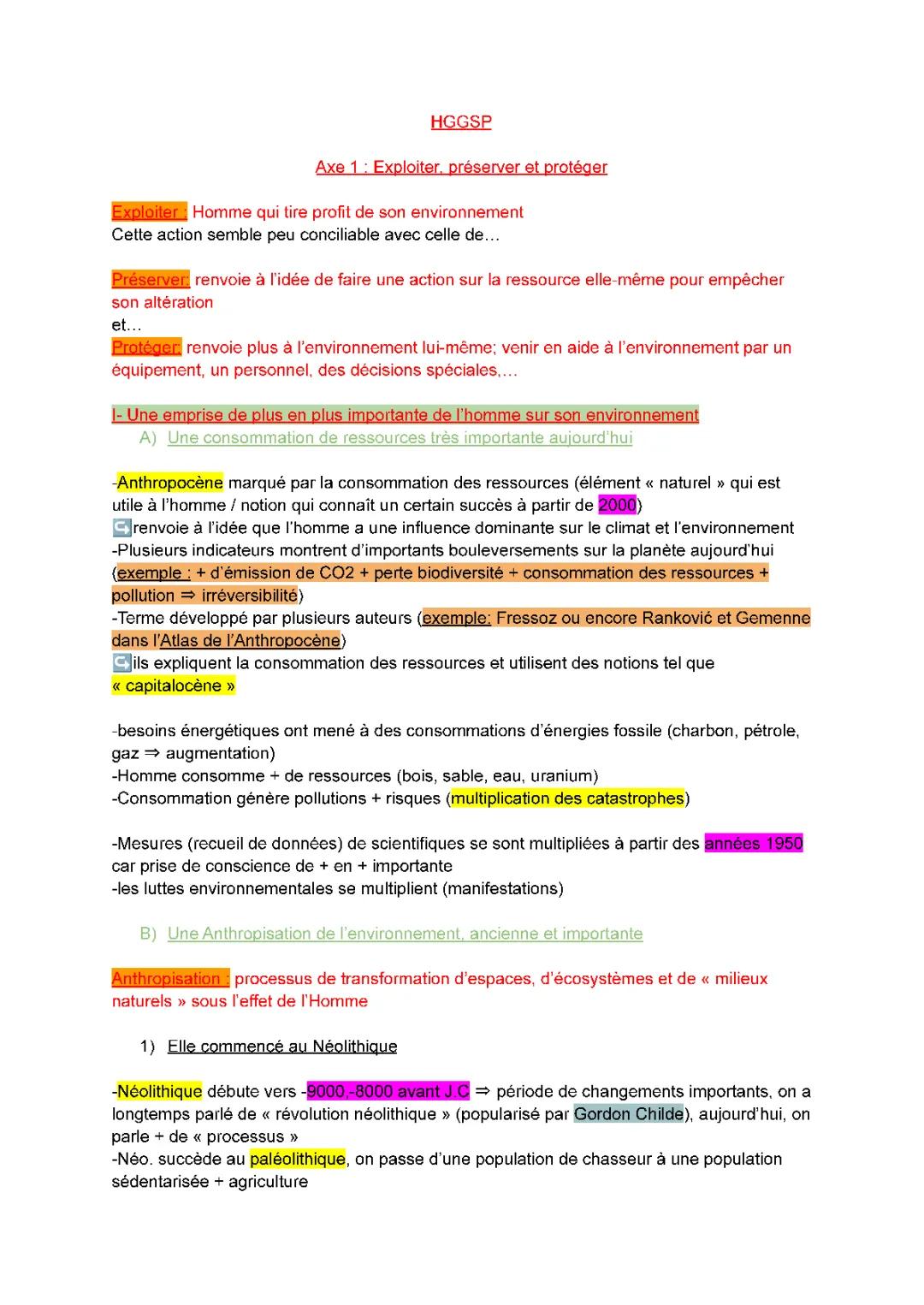 L'impact de l'anthropocène sur notre environnement et la consommation de ressources depuis le néolithique