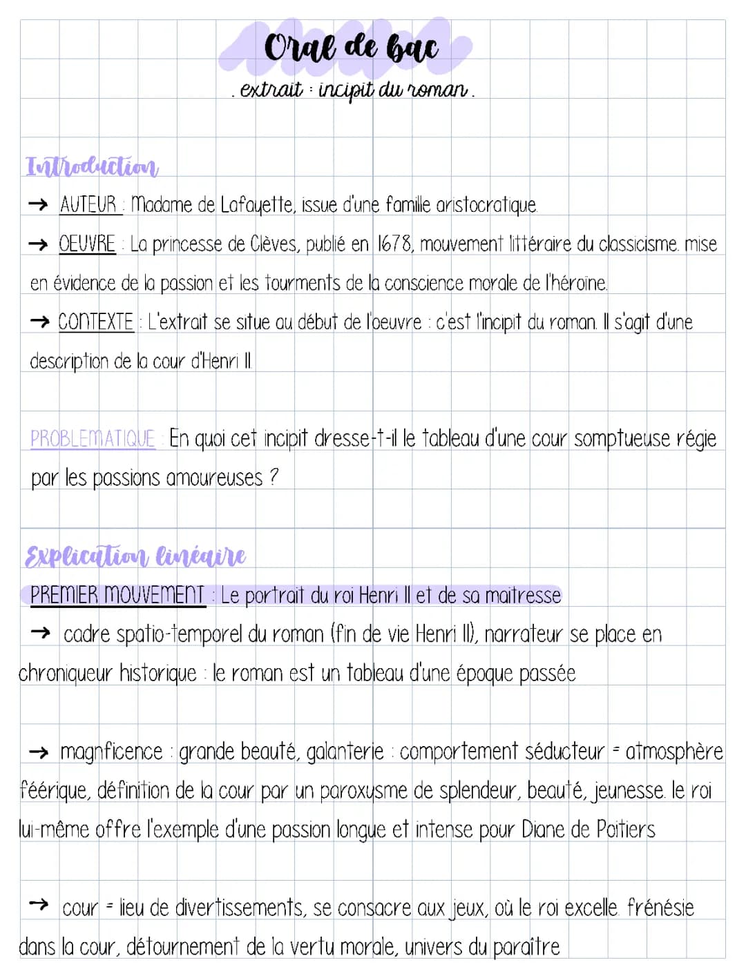 Incipit Princesse de Clèves Analyse PDF et Texte - Lafayette