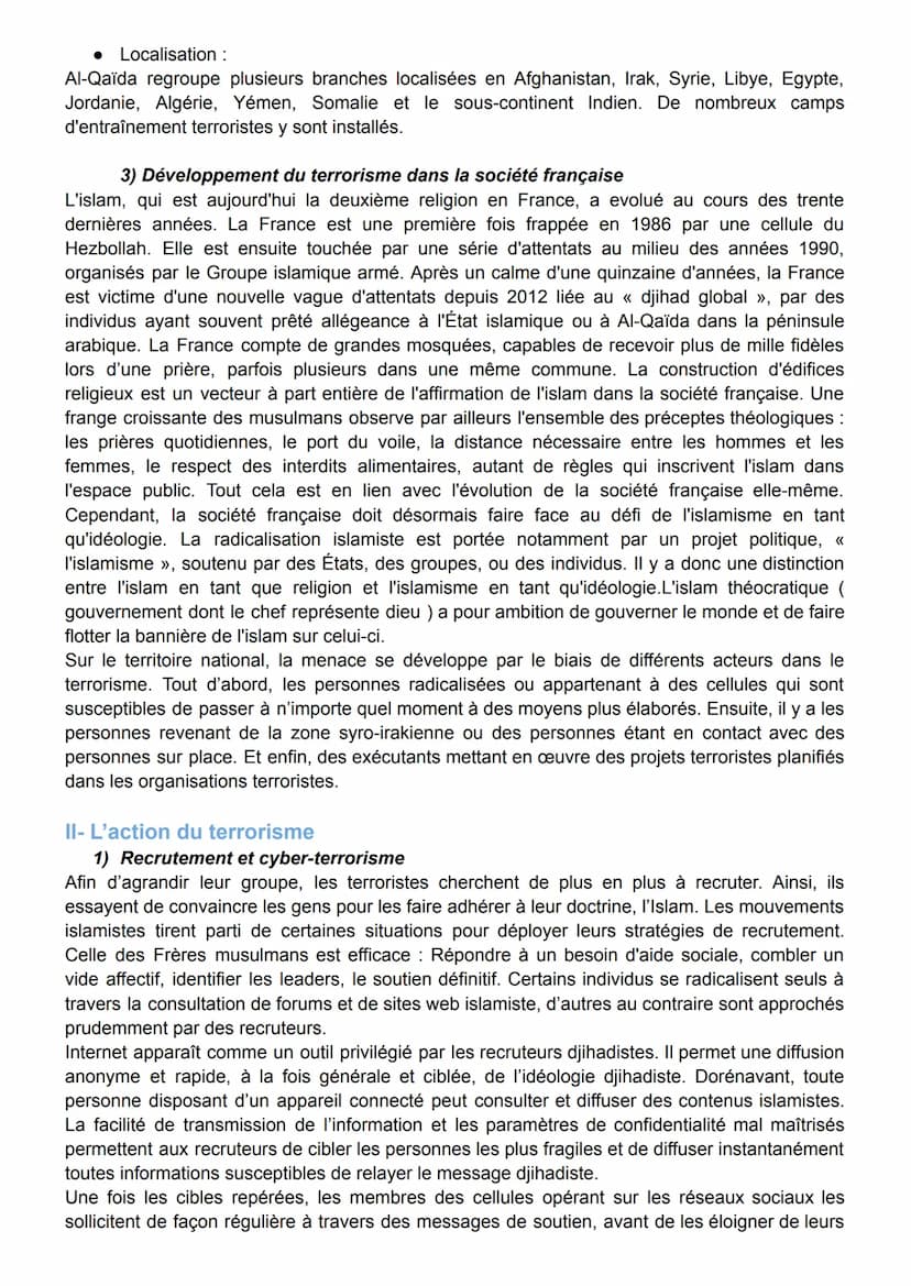 2nde Corail, 18/02/2021
Introduction :
Le terrorisme islamiste Le terrorisme se définit comme l'emploi de la terreur à des fins politiques, 