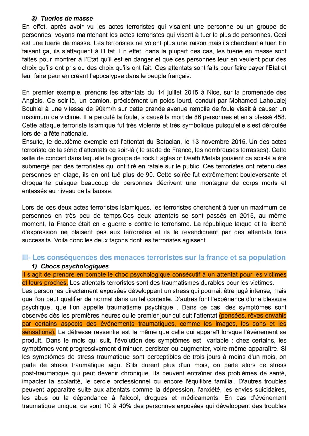 2nde Corail, 18/02/2021
Introduction :
Le terrorisme islamiste Le terrorisme se définit comme l'emploi de la terreur à des fins politiques, 
