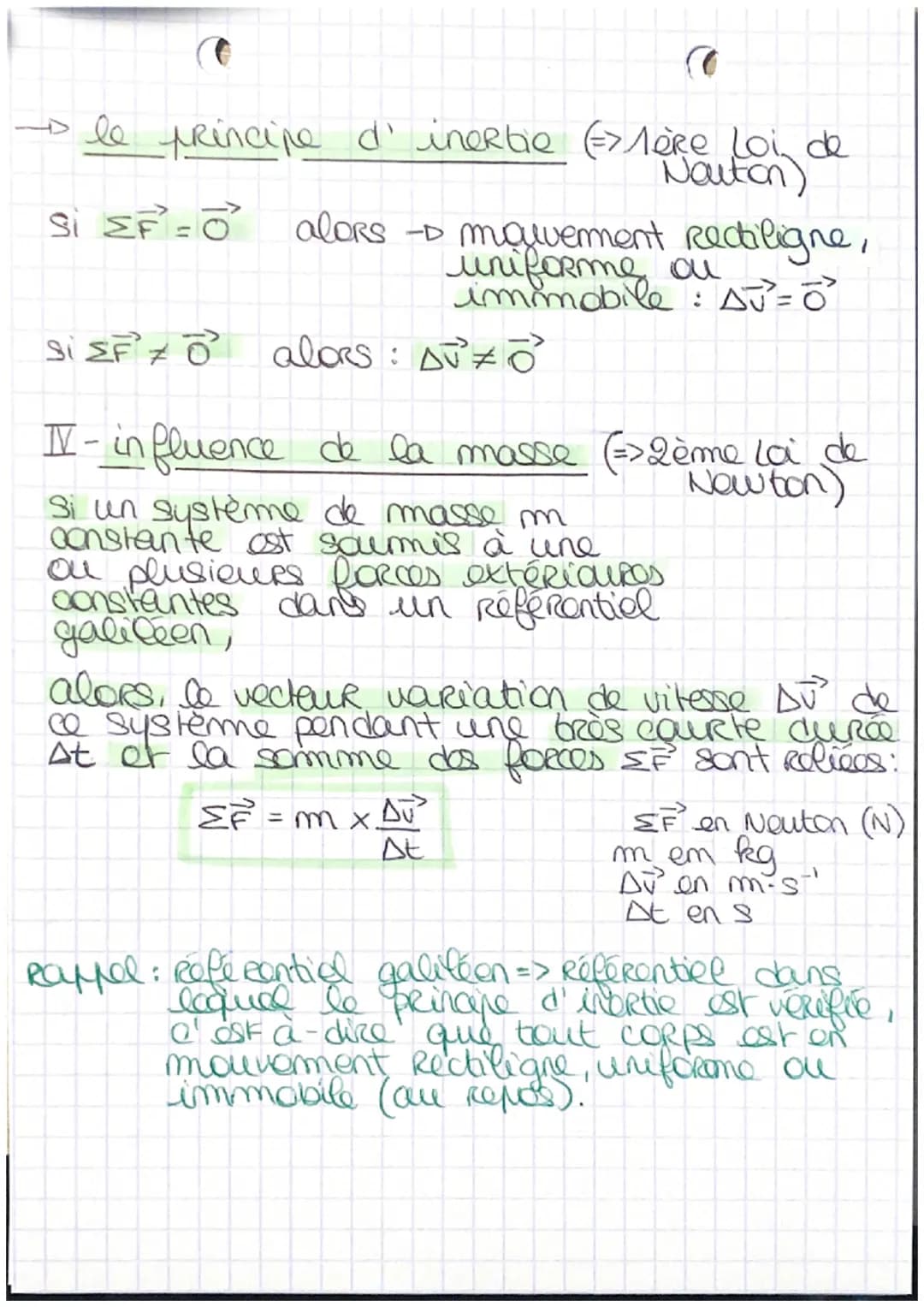• CHAP 3 UE •
→ mouvement d'un système
I- caractéristiques du vecteur vitesse
→→sa direction: tangente à la courbe
au point d'application
→ 