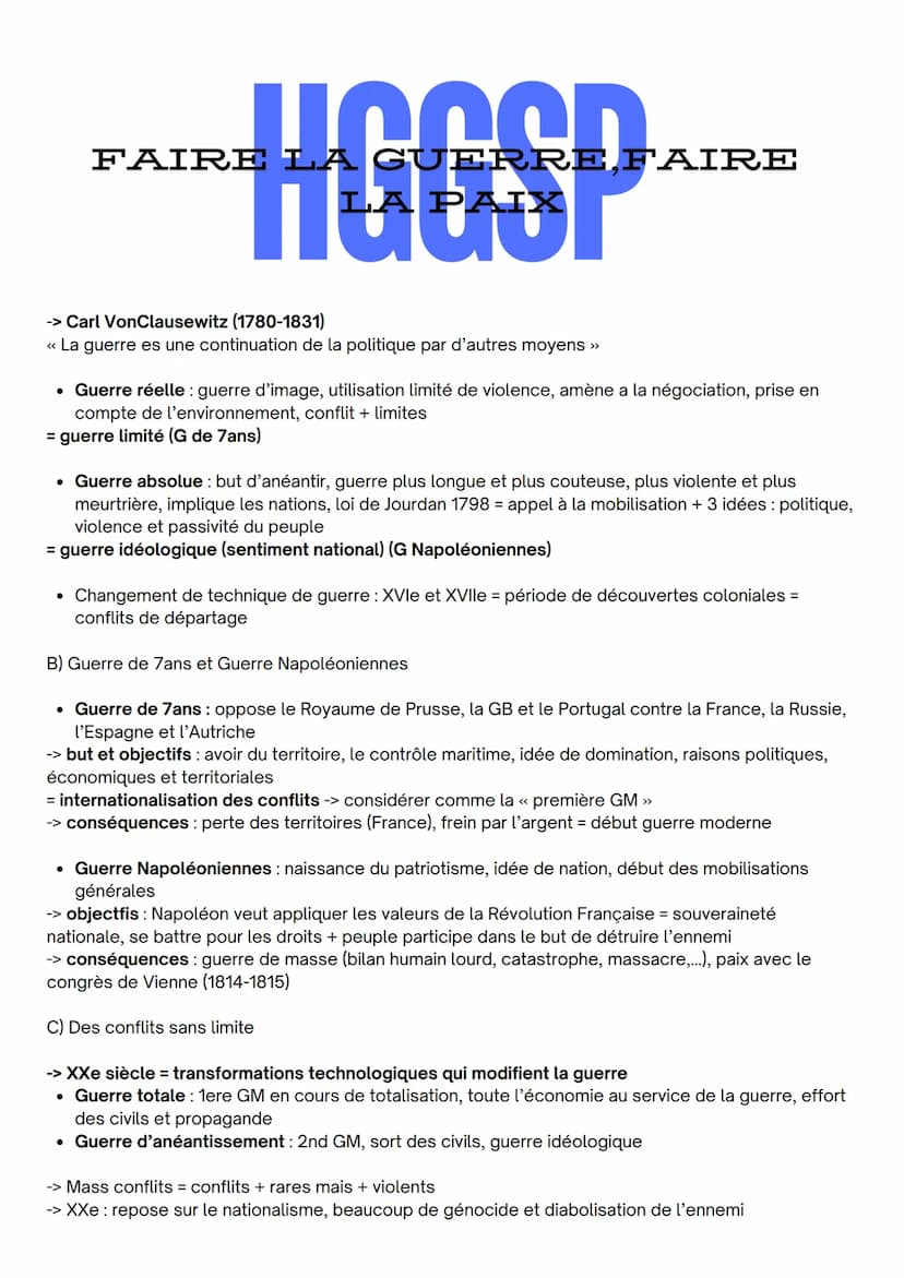 WOOOD AIRE
Hutor
FAIRE LA GUERRE FAIRE
PAIX
Introduction: Introduction: Les différentes formes de conflits et les
tentatives de paix dans le