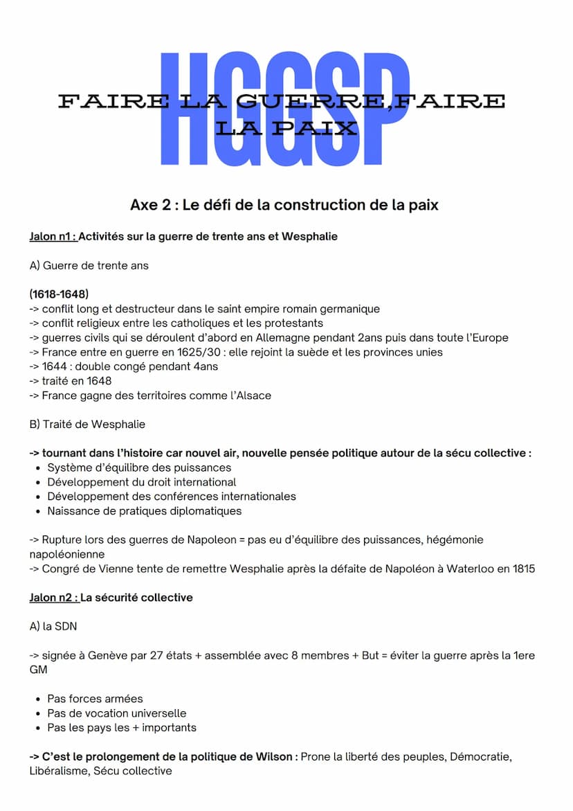 WOOOD AIRE
Hutor
FAIRE LA GUERRE FAIRE
PAIX
Introduction: Introduction: Les différentes formes de conflits et les
tentatives de paix dans le