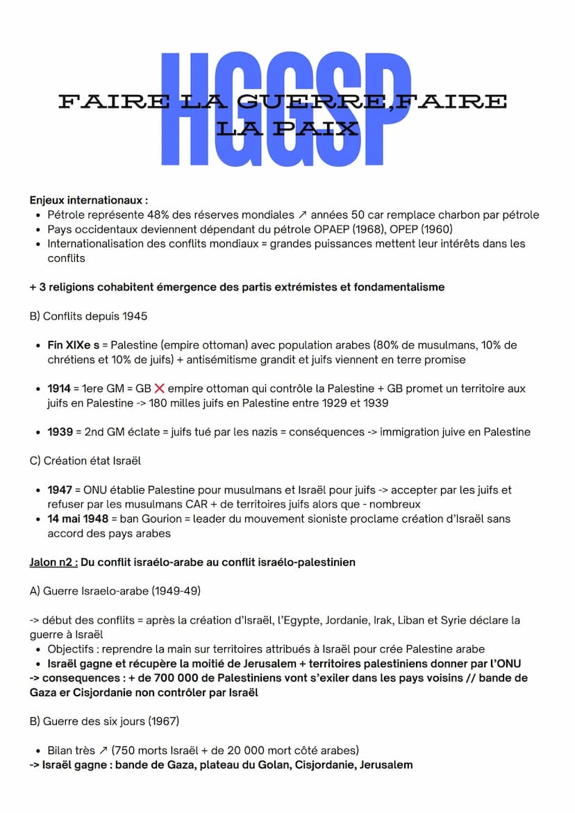 WOOOD AIRE
Hutor
FAIRE LA GUERRE FAIRE
PAIX
Introduction: Introduction: Les différentes formes de conflits et les
tentatives de paix dans le