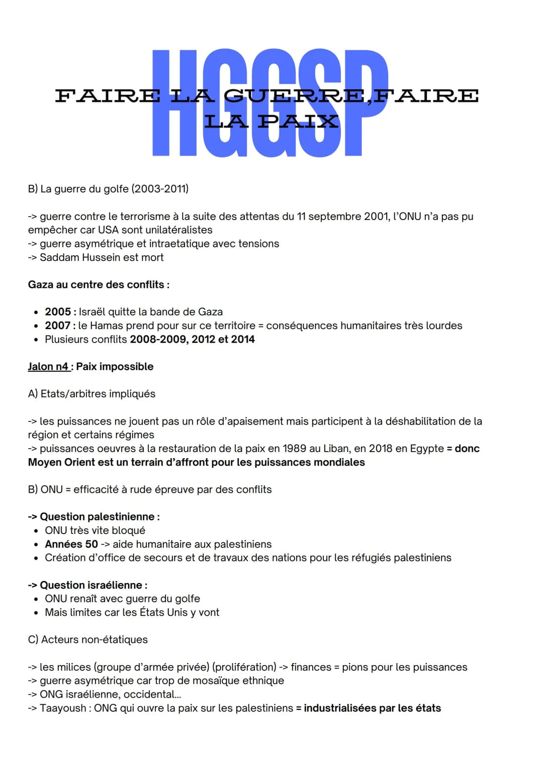WOOOD AIRE
Hutor
FAIRE LA GUERRE FAIRE
PAIX
Introduction: Introduction: Les différentes formes de conflits et les
tentatives de paix dans le