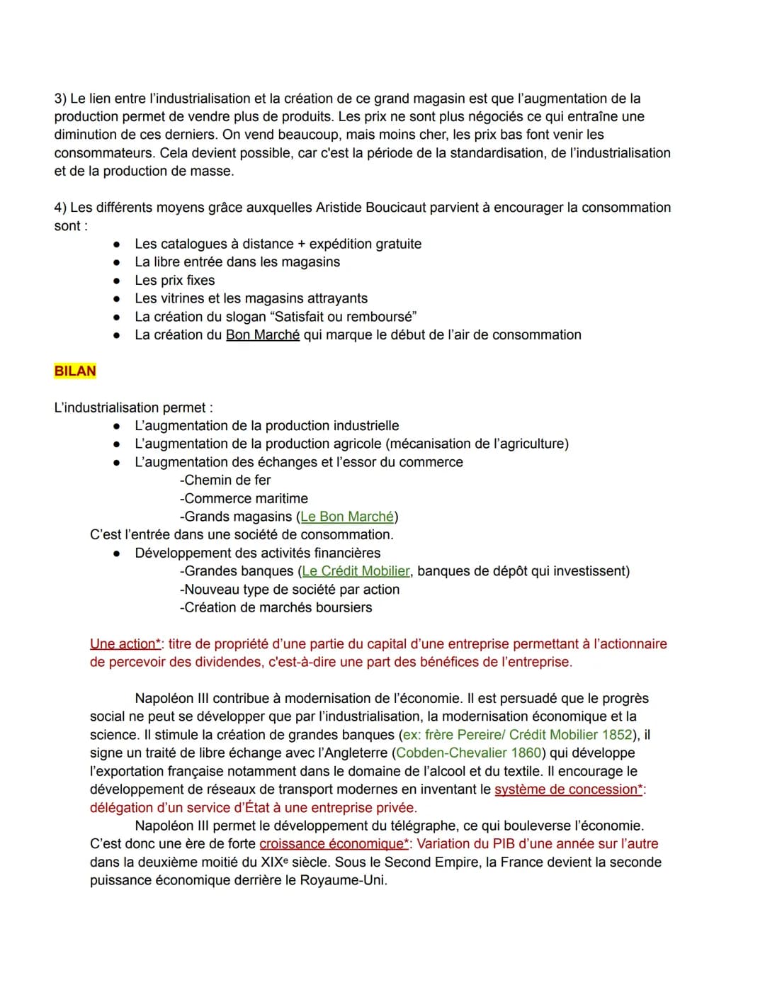 Chapitre 2: L'industrialisation et l'accélération des transformations économiques et
sociales en France (1848-1871)
Problématique : Comment 