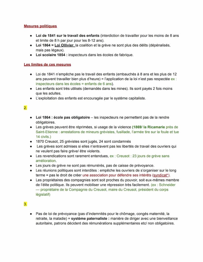 Chapitre 2: L'industrialisation et l'accélération des transformations économiques et
sociales en France (1848-1871)
Problématique : Comment 