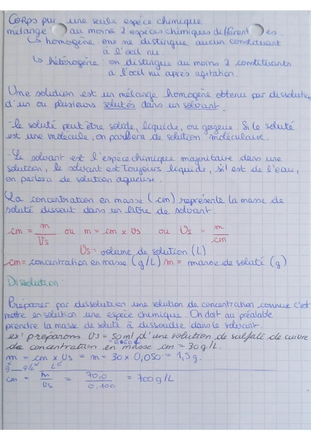 Corps pur et mélange 