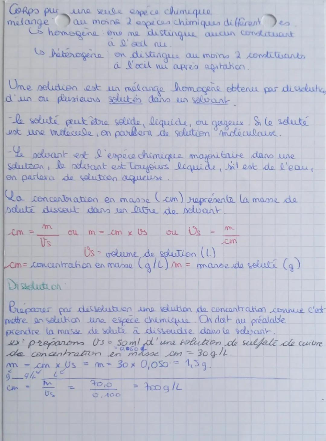 Corps pu
melange
une seule espece chimique
au moins 2 especes chimiques different Des
one me distingue aucun constituant
à l'oeil nu.
is hom