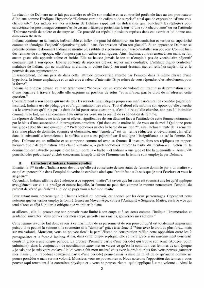 Objet d'étude 4/4: La littérature d'idées du XVIe siècle au XVIIIe siècle
Parcours associé : Écrire et combattre pour l'égalité
Explication 