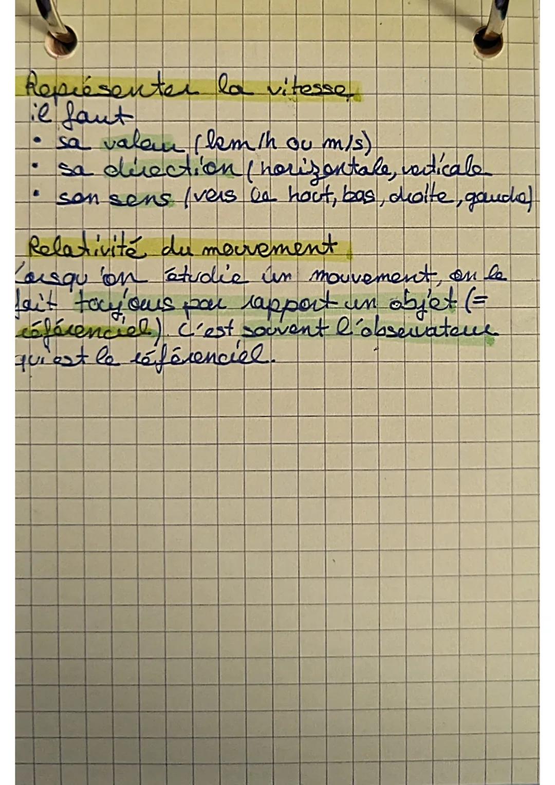 # PHYSIQUE

la vitesse et ses variations
part1.

mouvement = vitesse & trajectoire

• trajectove:

----(ligne droite) rectilique

(cercle) c