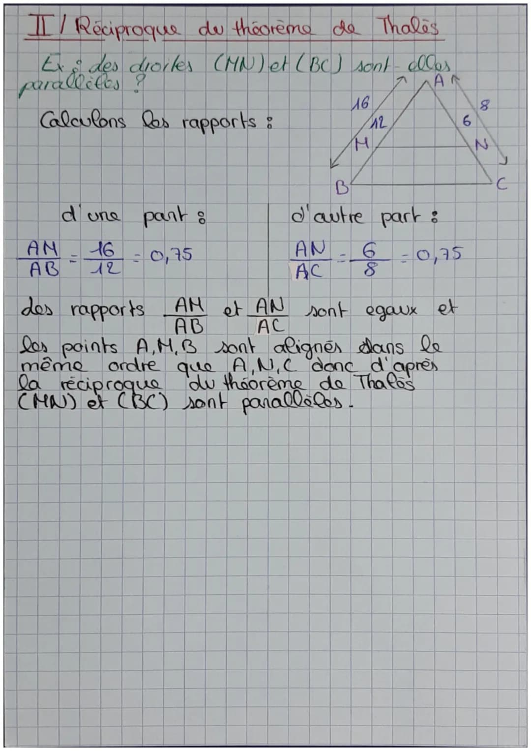 MATHS
Thales
I/de Theoreme de Thales
AB AC BC A
АВ'
B'C'
●
Formule du théorème de Thales :
B
Dans le triangle BDE :
-CE [BD]⁰°
AB
AB
C²
Reda