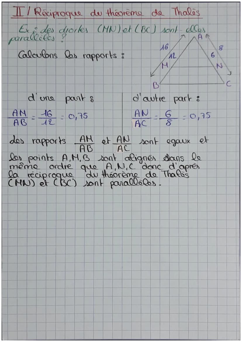 MATHS
Thales
I/de Theoreme de Thales
AB AC BC A
АВ'
B'C'
●
Formule du théorème de Thales :
B
Dans le triangle BDE :
-CE [BD]⁰°
AB
AB
C²
Reda